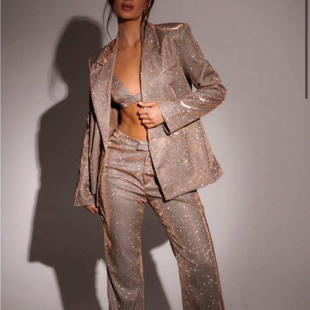 SLA BRONZE PALO BLAZER & TROUSER SET